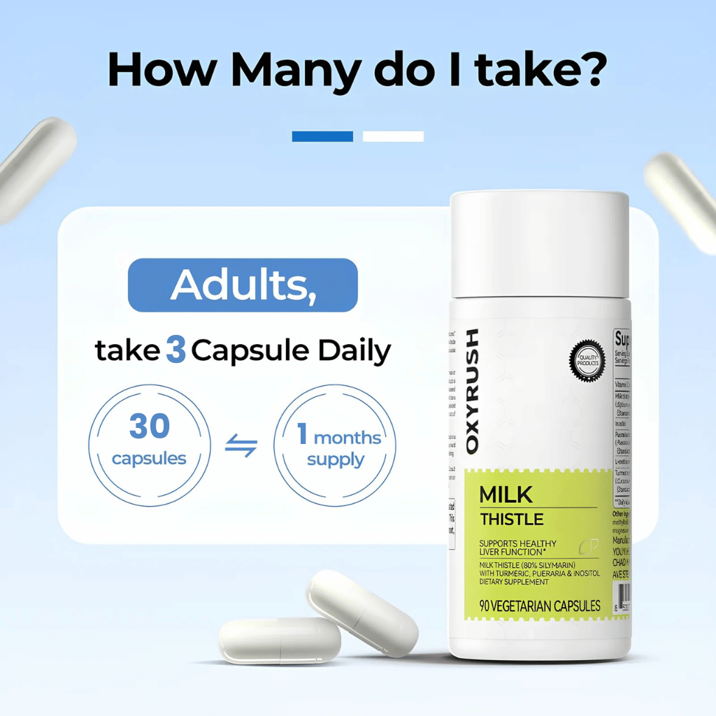 OXYRUSH Milk Thistle Liver Detox & Colon Cleanse